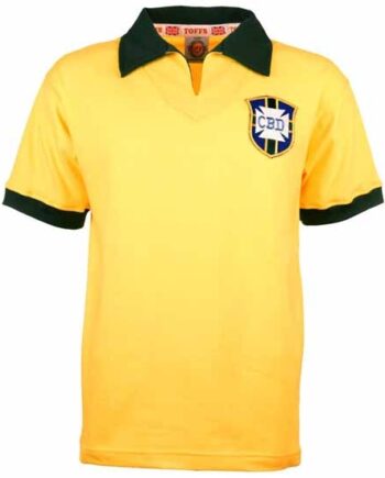 Brazil 1958 World Cup Retro Football Shirt-