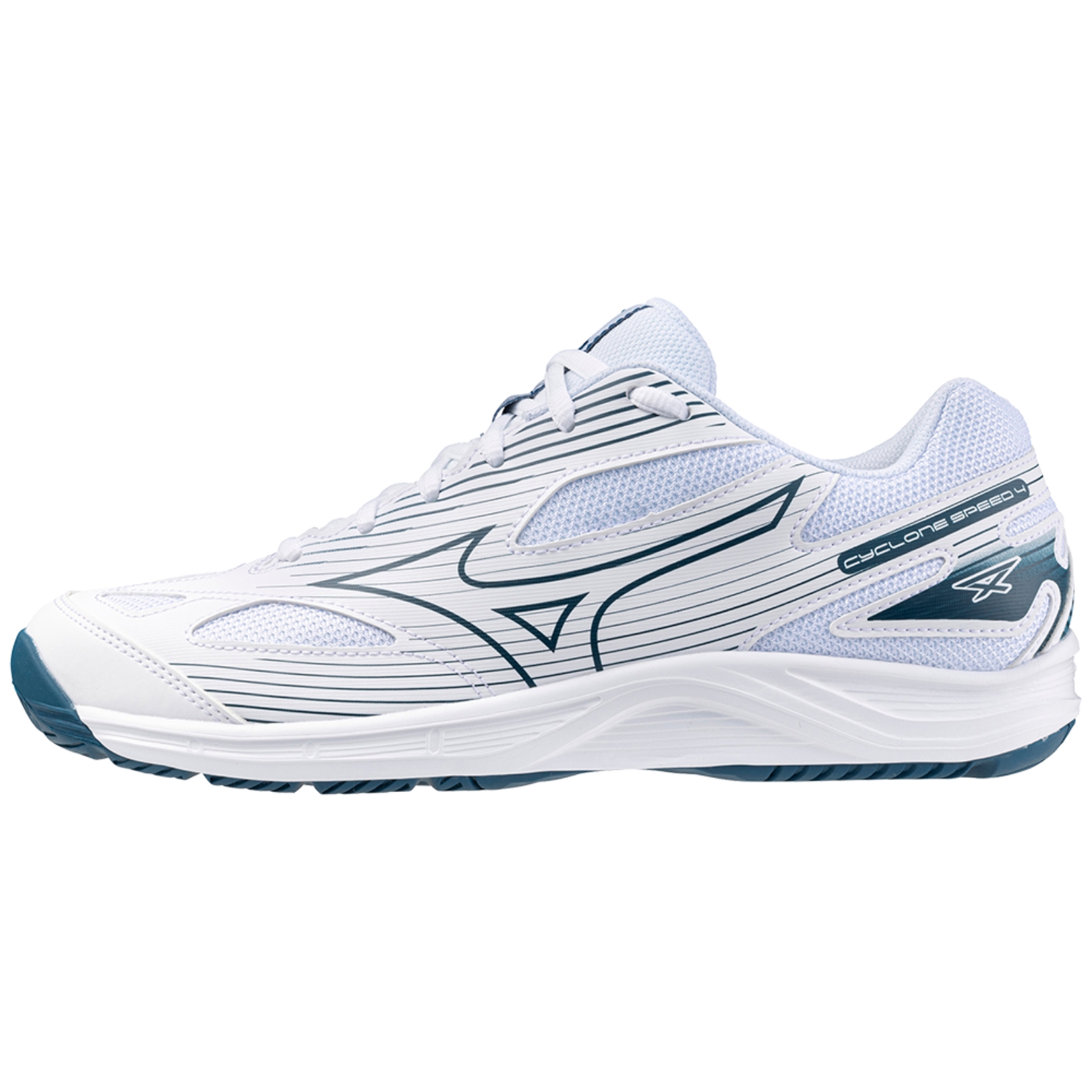 Mizuno Cyclone Speed White Sailor Blue Silver Old