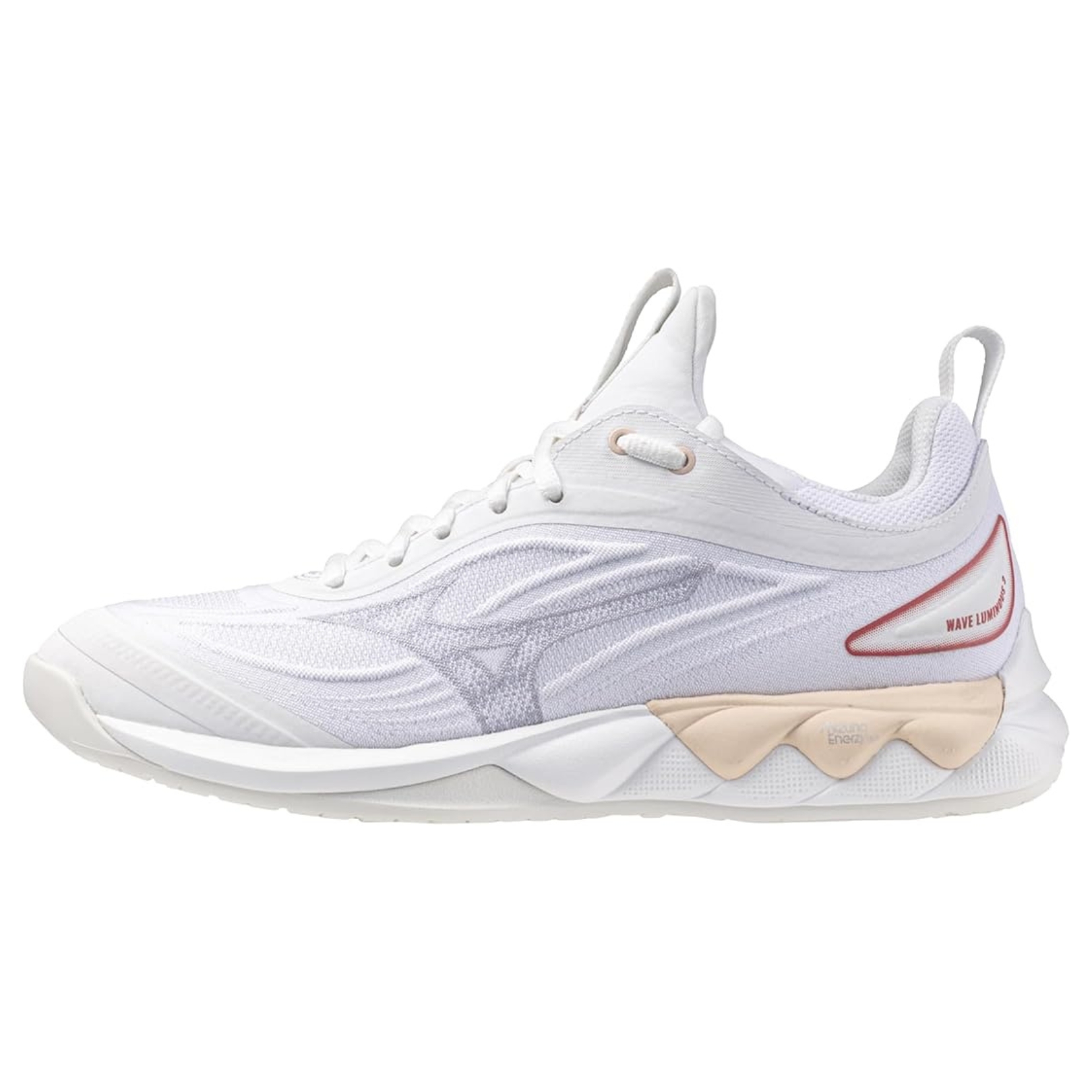 Mizuno Wave Luminous Women White Aleutian Cloud Pink Old
