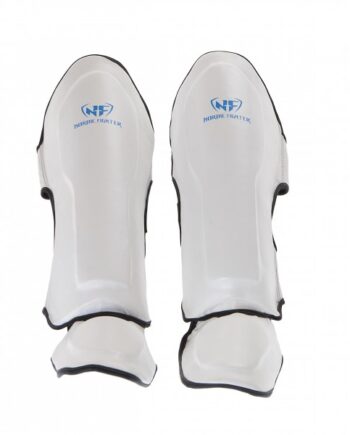 Nordic Fighter Shin Guards Instep Type   Benskinne Hvid Læder Large