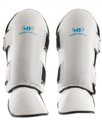 Nordic Fighter Shin Guards Instep Type   Benskinne Læder Hvid Small