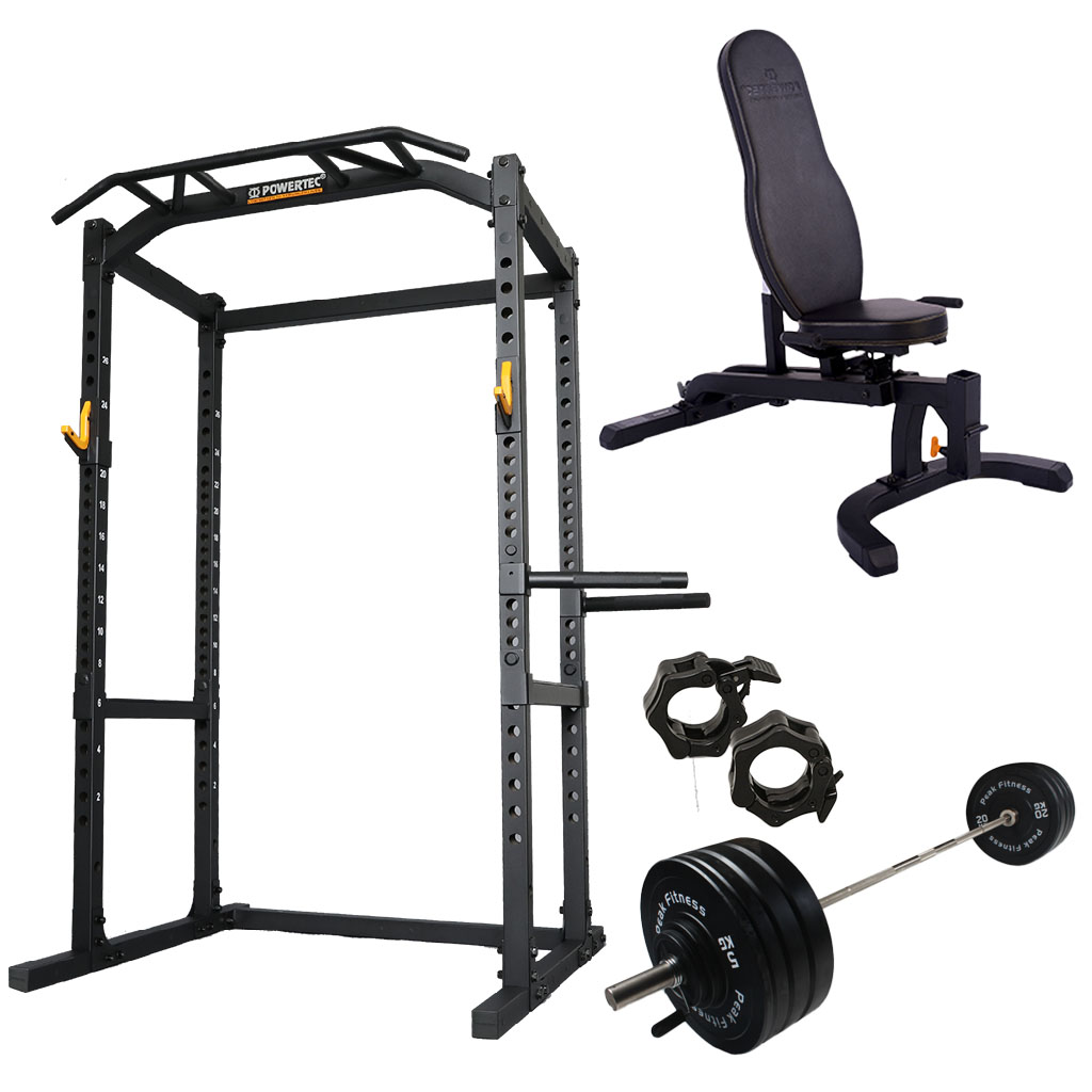 Powertec  Power Rack    Bumper Vægtsæt 128 Kg