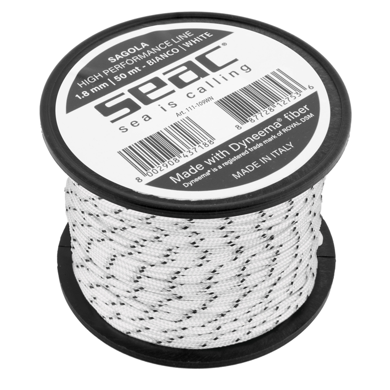 Seac Dyneema Mm 50 Mt Sort Hvid