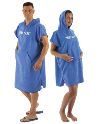 Seac Voksenponcho Blå