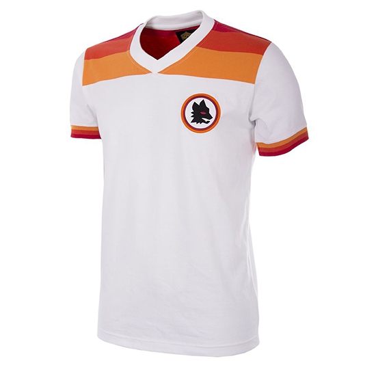 As Roma 1978 79 Short Sleeve Retro Football Shirt-small