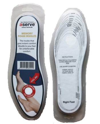 Aserve Memory Foam Indlægssål One Size