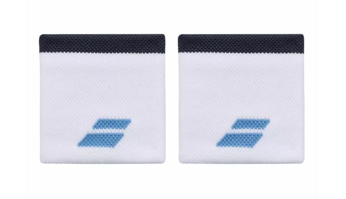 Babolat Logo Wristbands   -pak  White Drive Blue