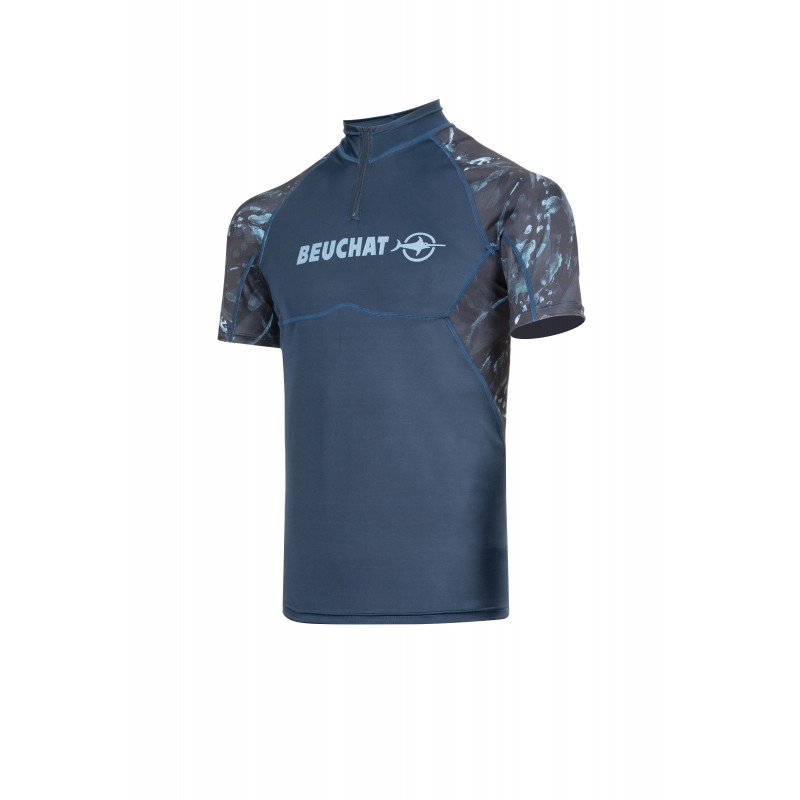 Beuchat Atoll Seaweed Kortærmet Rashguard Herre   Mm Blå