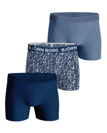 Björn Borg Cotton Stretch Boxershorts   -pak  Blue Navy Print