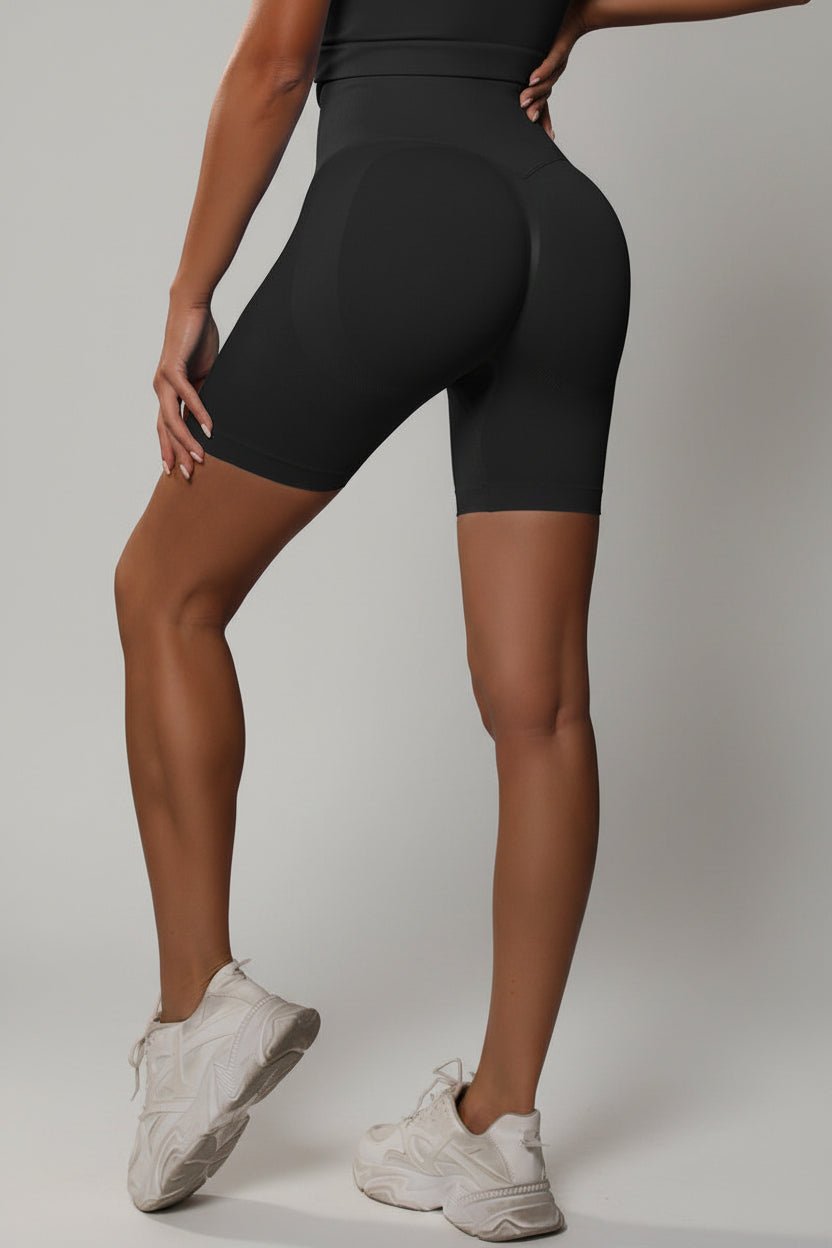 Bodycurve Scrunch Shorts Black Small Black