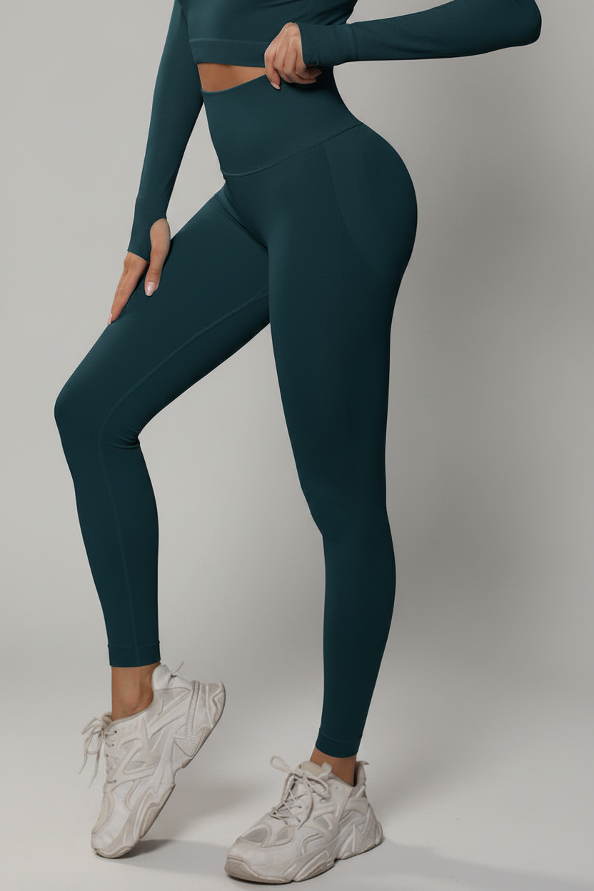 Bodycurve Scrunch Tights   Bluegreen Small   Bluegreen