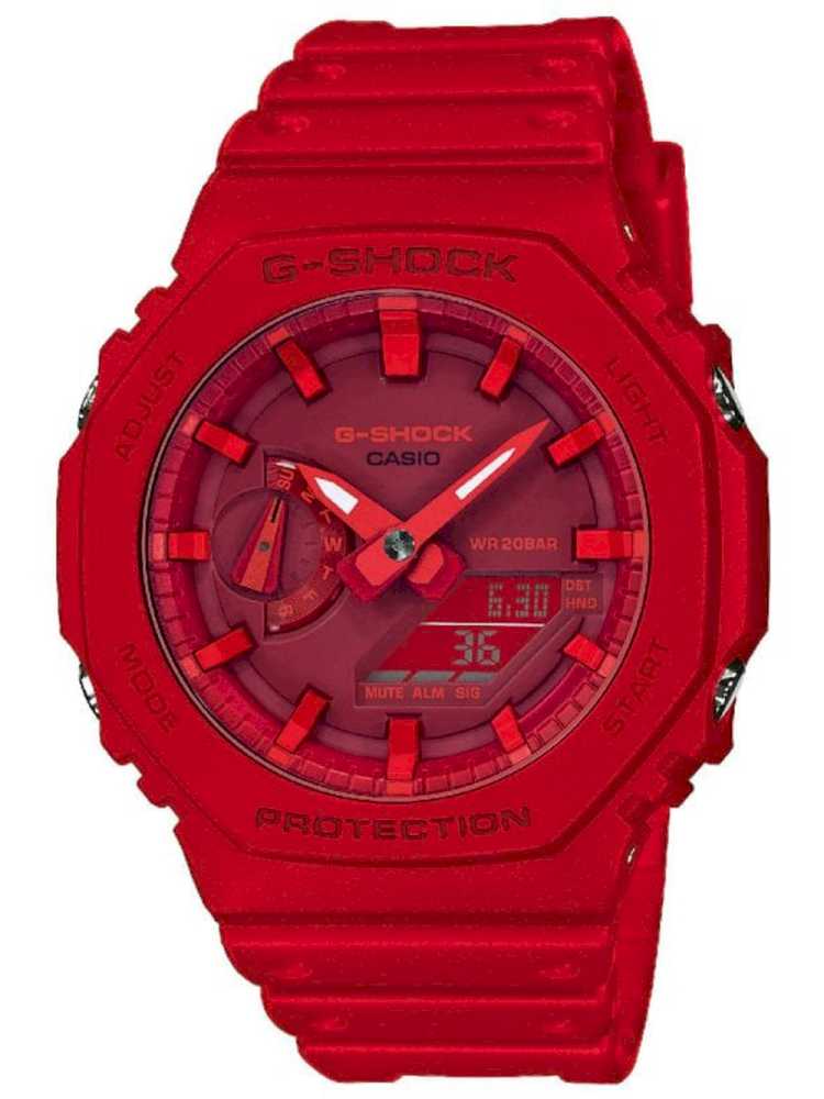 Casio Ga-2100-4aer Herreur -shock Ur Rødt