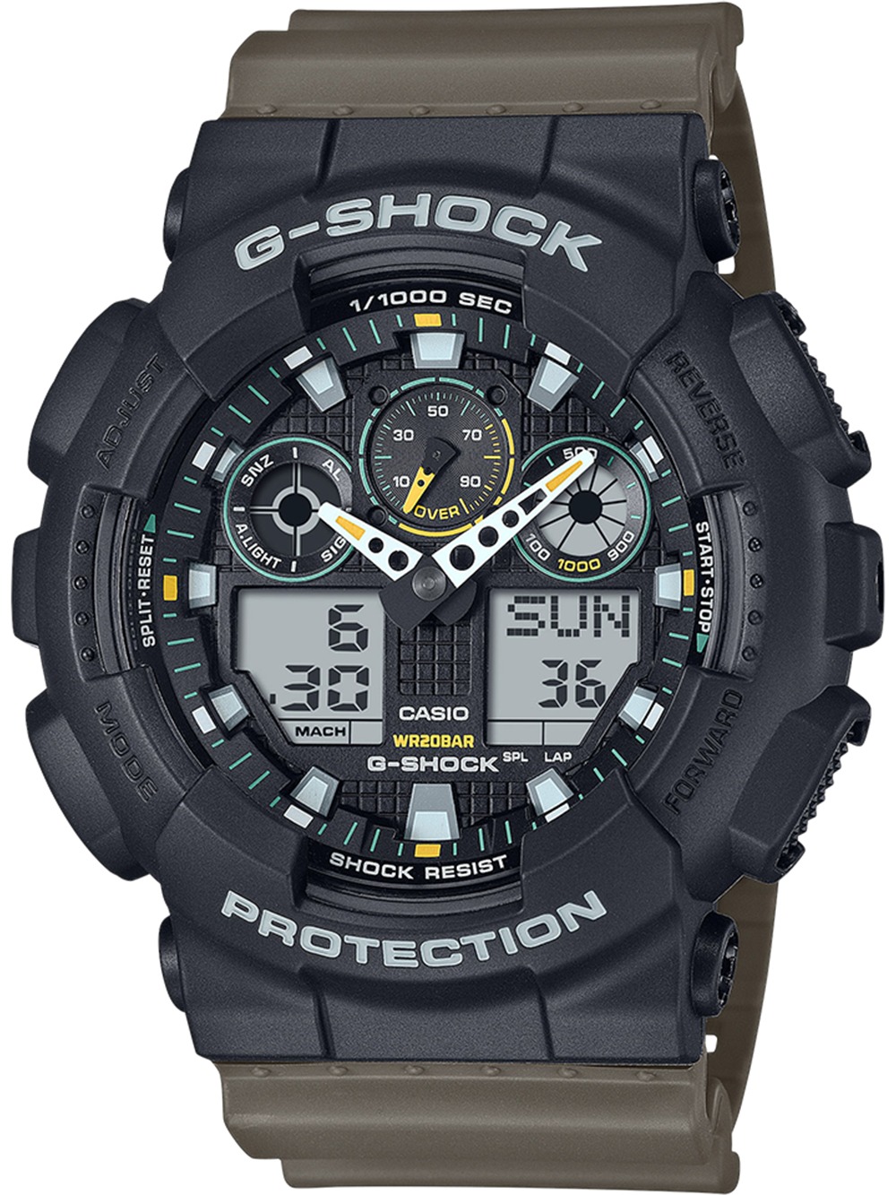 Casio Ga-100tu-1a3er Herreur -shock Classic