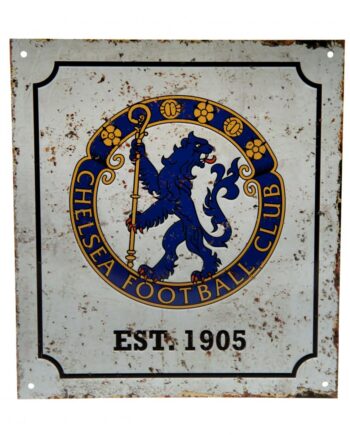 Chelsea Fc Retro Logo Skilt 23 Cm   25 Cm