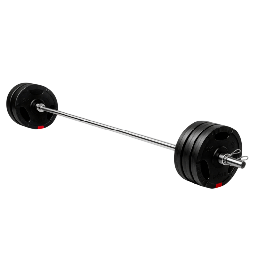 170 Cm Vægtstang Fjederluk   60 Kilo Vægtskiver Med Greb