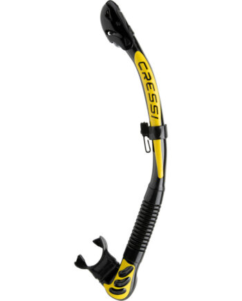 Cressi Alpha Ultra Dry Snorkel Sort   Gul