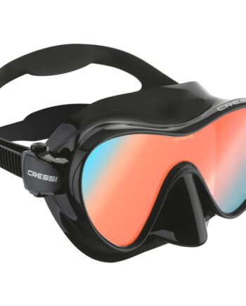 Cressi F1 Dykkermaske Sort   Blå   Orange Lens