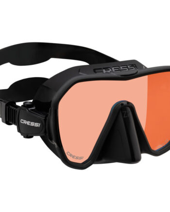 Cressi Z2 Dykkermaske Sort   Blå   Orange Glas