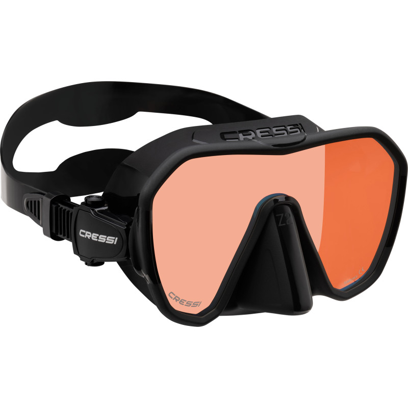 Cressi Z2 Dykkermaske Sort   Blå   Orange Glas