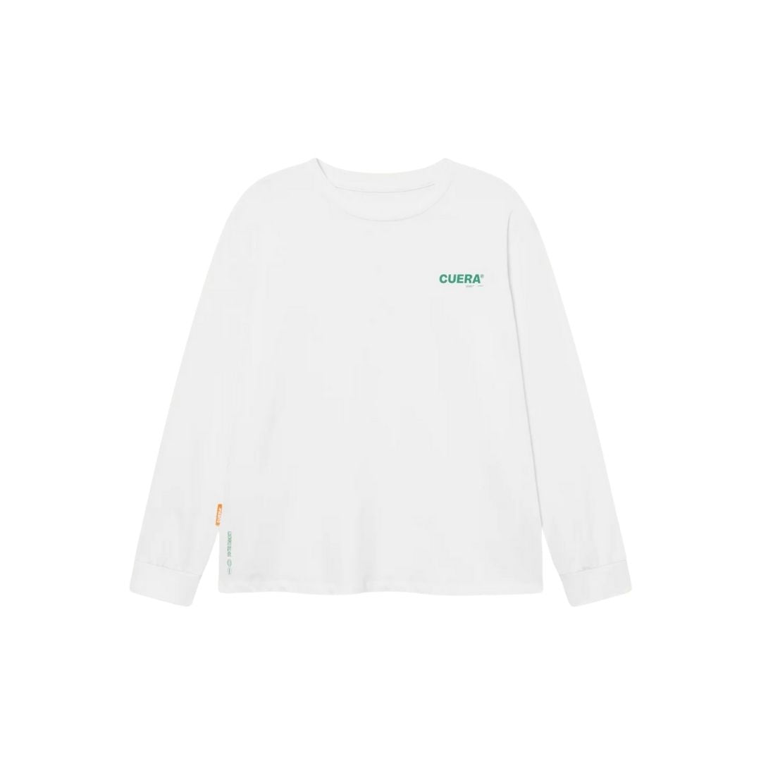 Cuera Offcourt Logo Long Sleeve Tee  White    Green