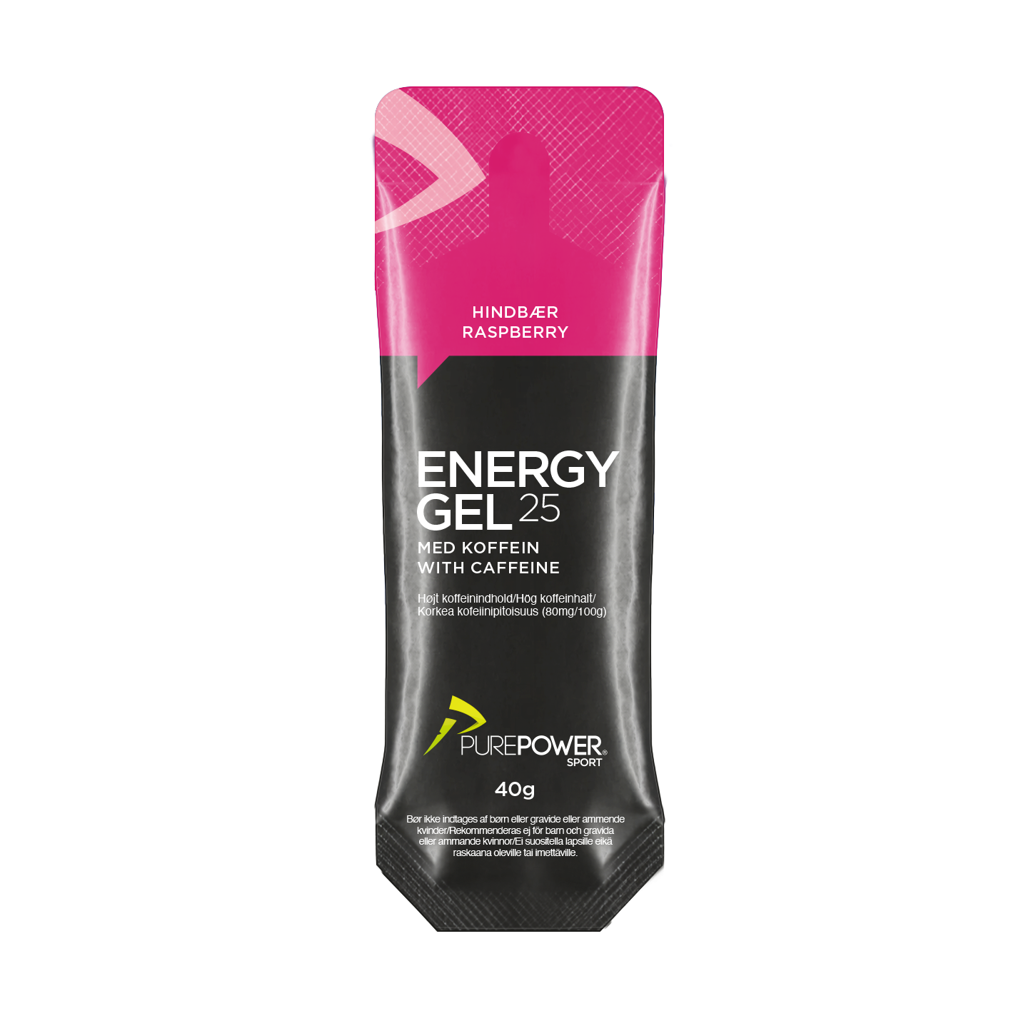 Energy Gel Koffein Hindbær 40