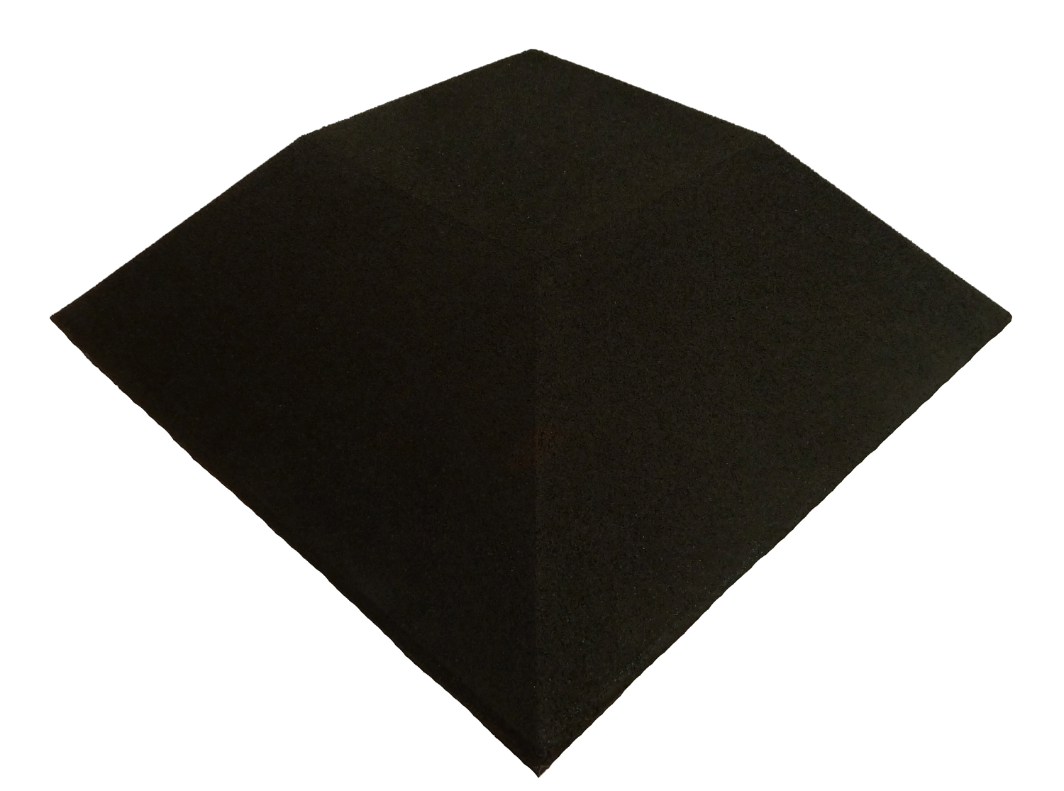 Ergofloor Ergoplay Impact Gummifliser Faldunderlag Hjørne 500x500x75 Mm Sort