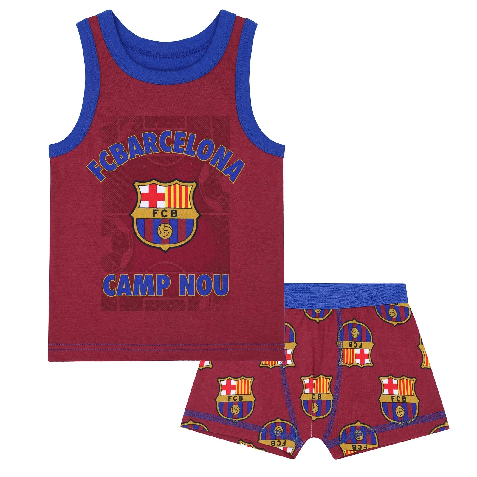 Fc Barcelona Drenge Boxer Shorts Undertrøje Sæt - år