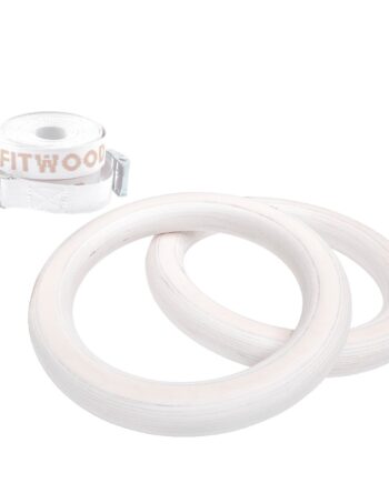 Fitwood Ulpu Mini Gymnastikringe 25mm Glazing Overflade   Hvid Strop