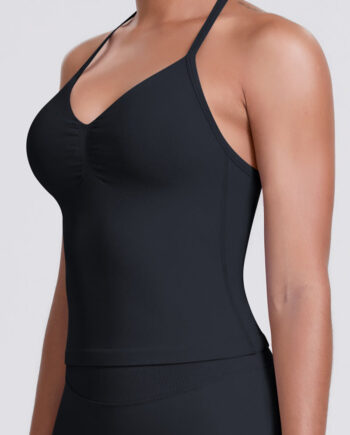 Flextone Halter Sports Top Black Small   Black