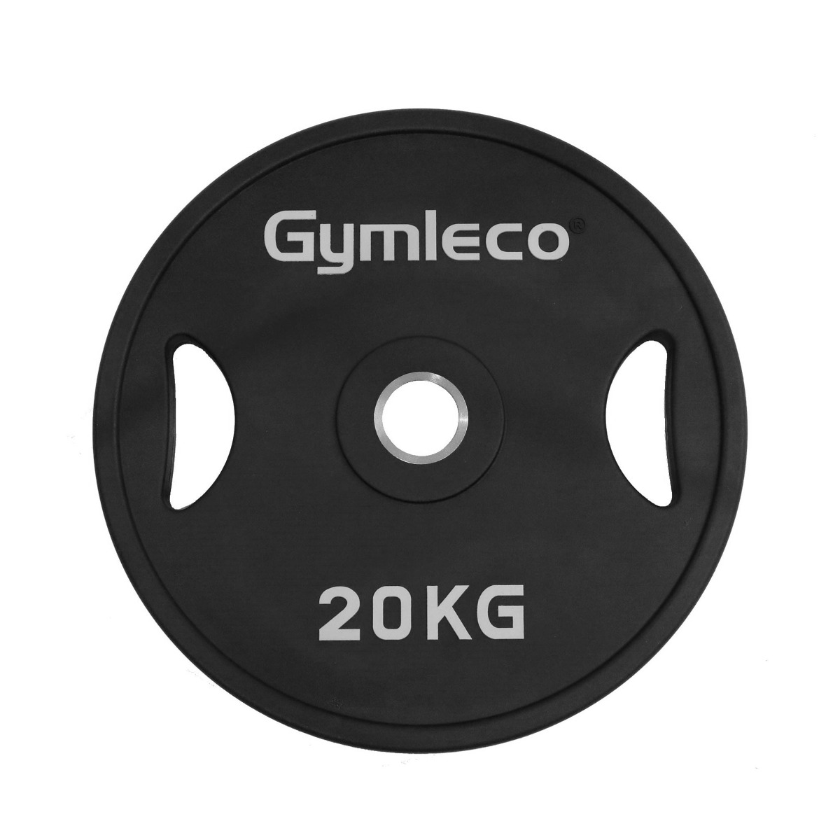 Gymleco Gummi Vægtskive Håndtag Sort 20 Kg