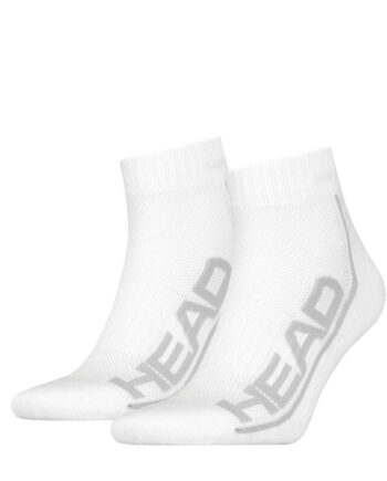 Head Stripe Quarter Strømper   -par  White  35-38