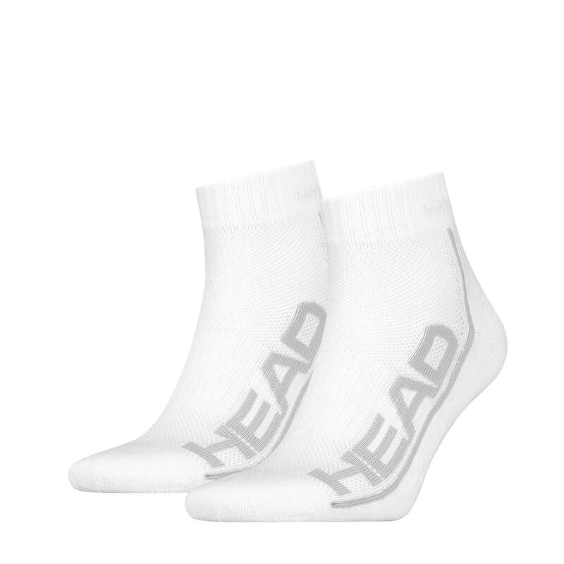 Head Stripe Quarter Strømper   -par  White  35-38