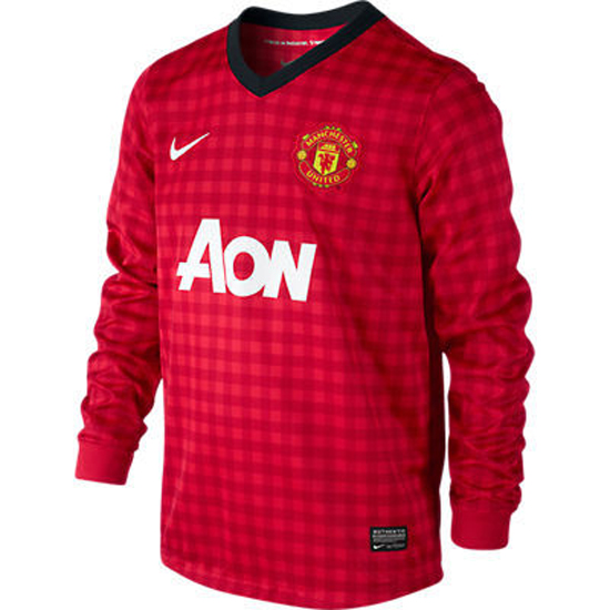 Manchester United Hjemme Trøje Lange ærmer 2012 13 Børn-ys   128-137