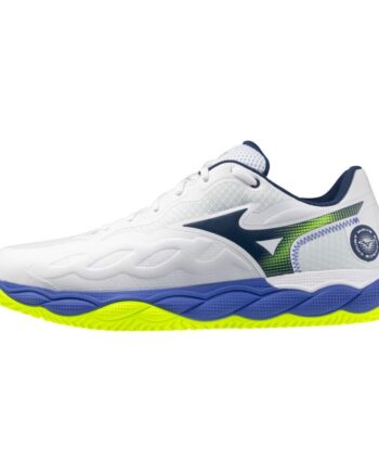 Mizuno Wave Enforce Court Cc      White Dazzling Blue Lightning Yellow  42