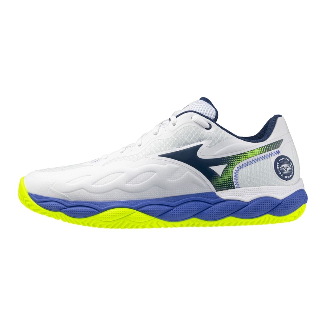 Mizuno Wave Enforce Court Cc White Dazzling Blue Lightning Yellow 42