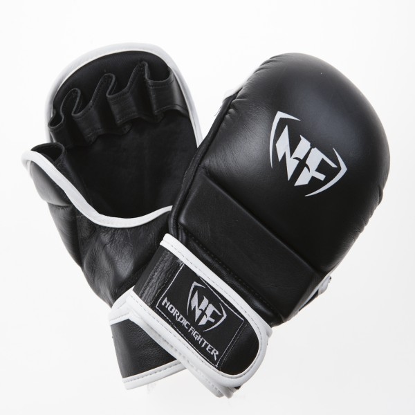 Nordic Fighter Mma Handsker Shooto Gloves Pro Black Kunstlæder Small