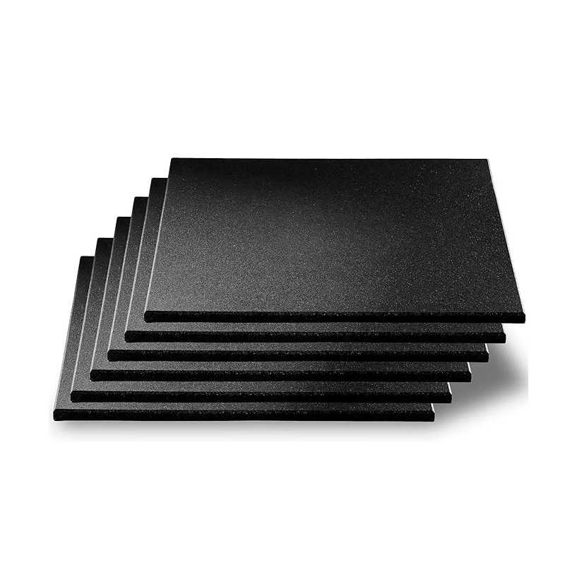 Odin Pro Gummigulv 500x500x15mm Sort Stk 1kvm