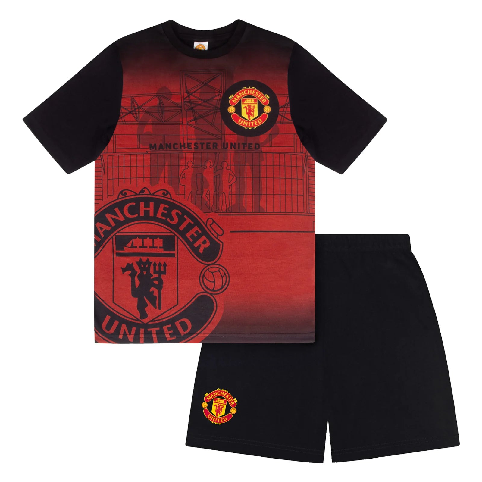 Officiel Mufc Børne Pyjamas  Kort Model  -  år