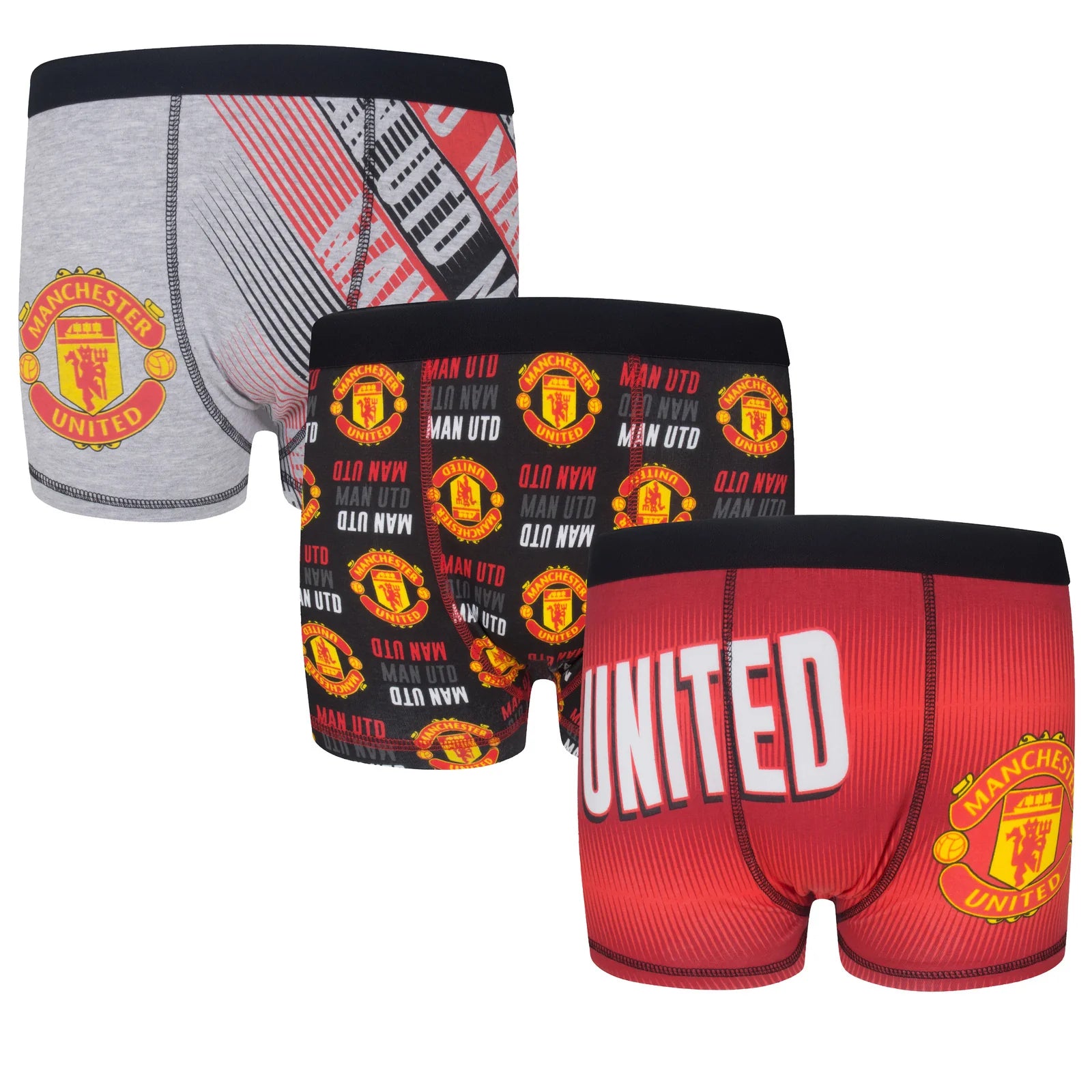 Officielle Mufc Børne Boxershorts   -pak  -  år