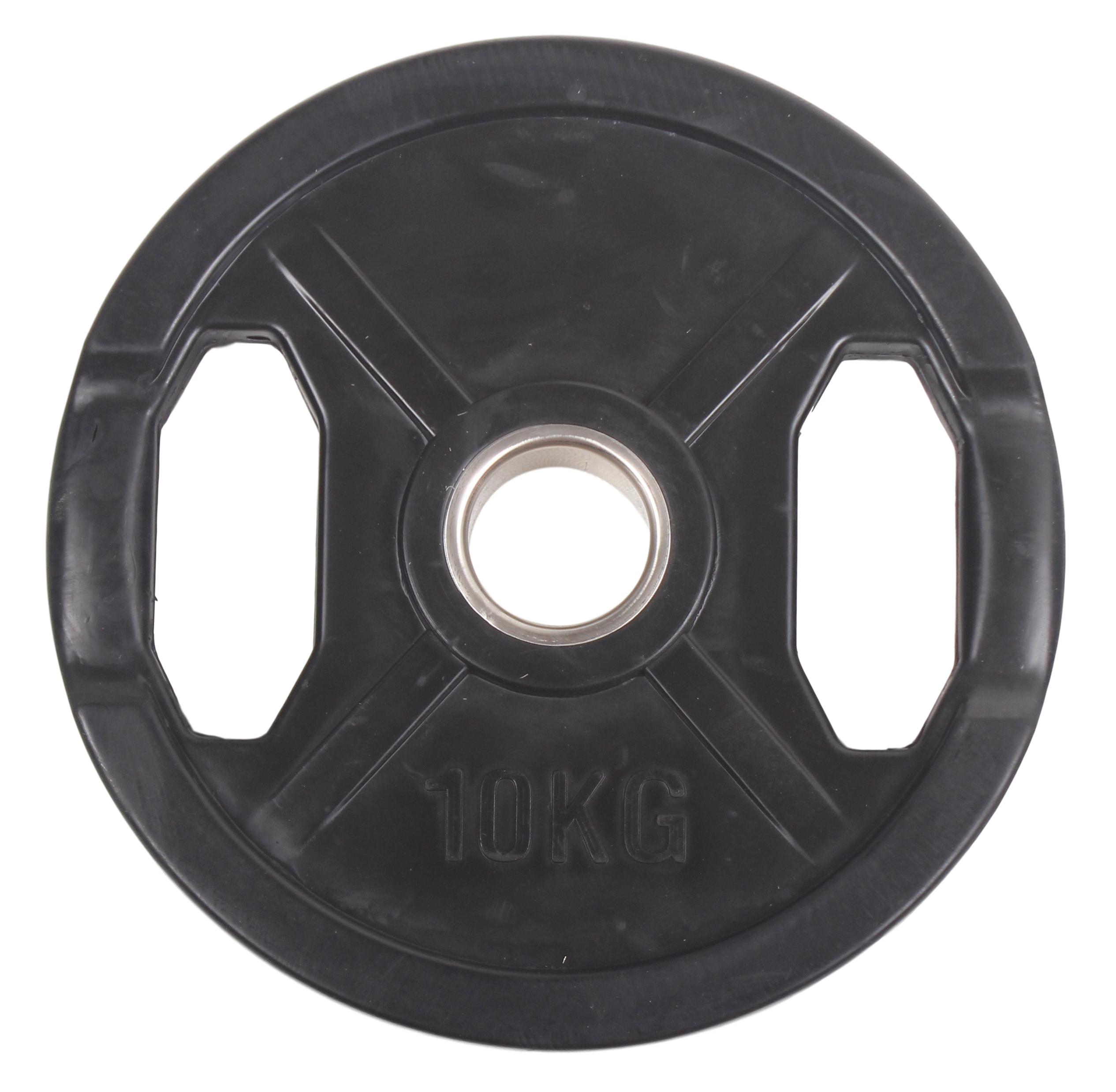 Peak Fitness  50 Mm Vægtskive   Gummi 10 Kg Sort