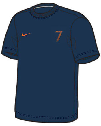 Portugal  -shirt Cristiano Ronaldo   Mørkeblå Børn-yl   147-158