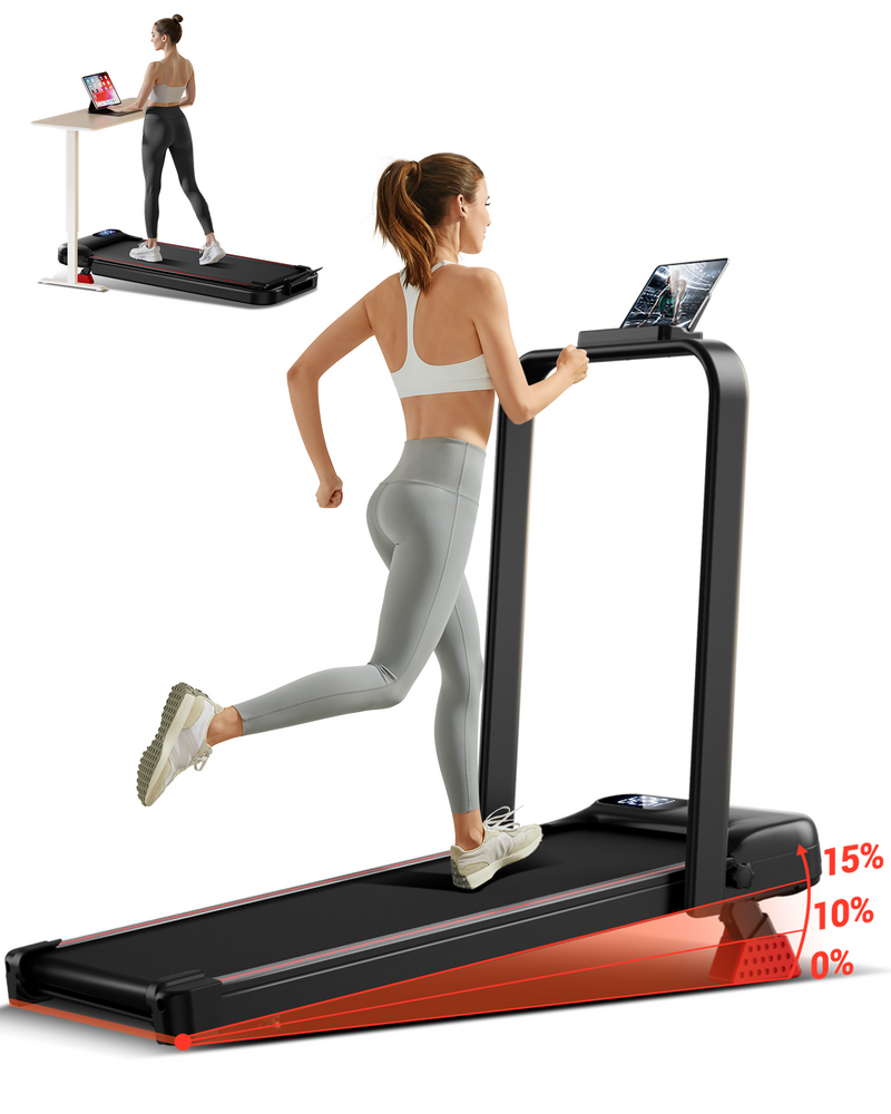 Sammenklappelig - - Walking Pad Med 10 15 Stigning