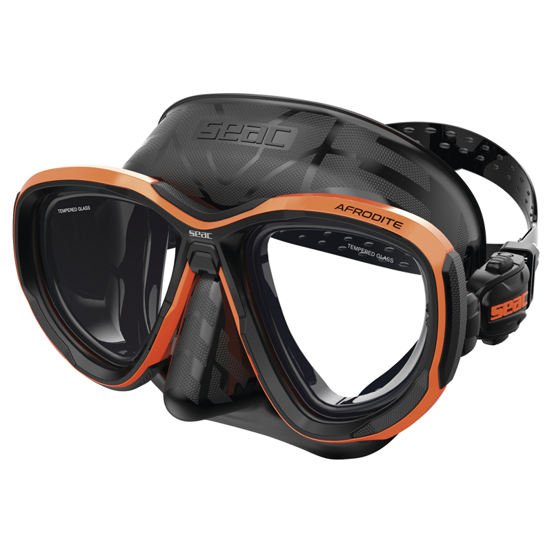 Seac Afrodite Asian Fit Dykkermaske Sort Orange