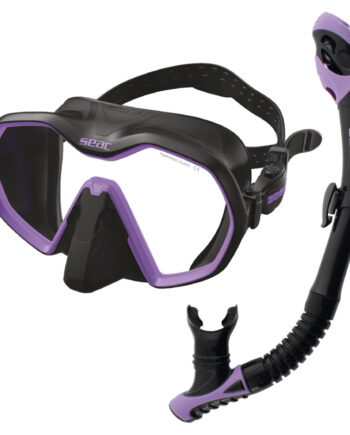 Seac Snorkelsæt Icona   Reverse Dry Sort Lilla