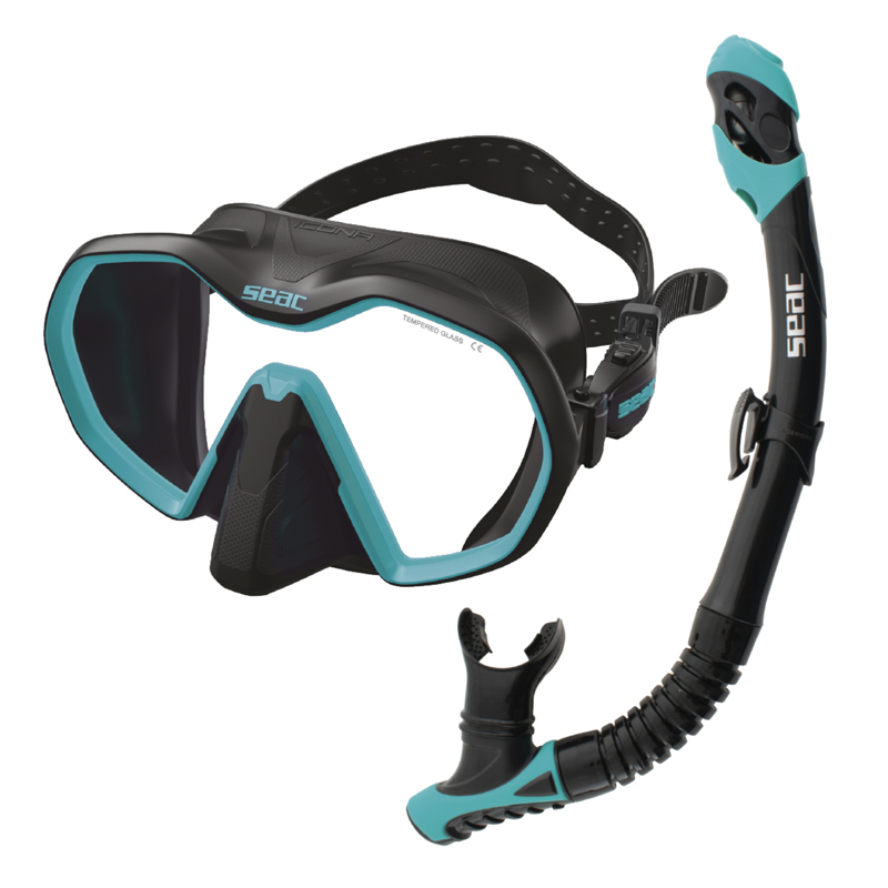 Seac Snorkelsæt Icona   Reverse Dry Turkis