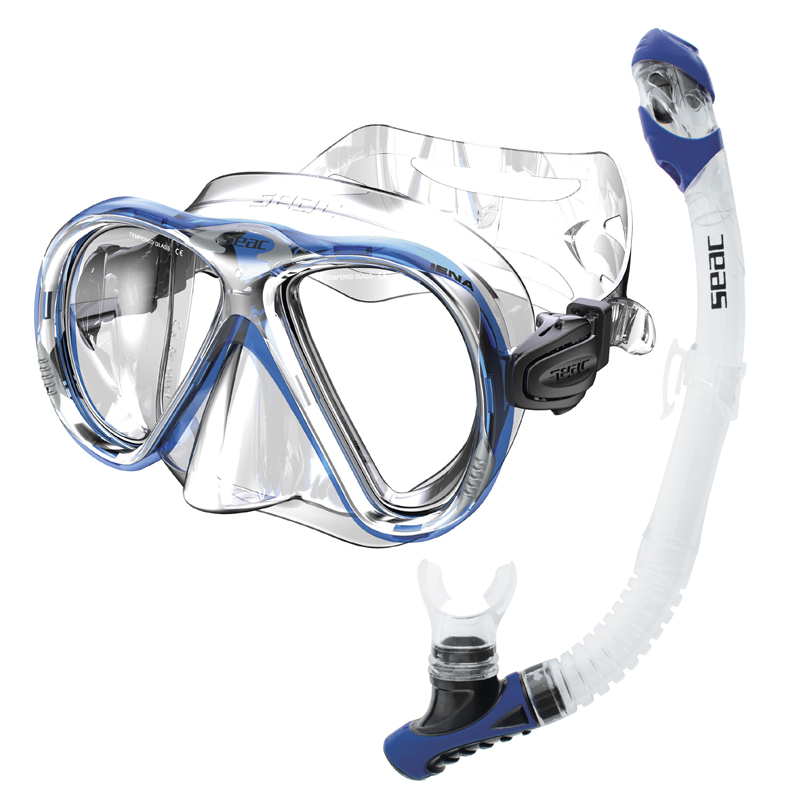 Seac Snorkelsæt Iena Dry Bis Blå