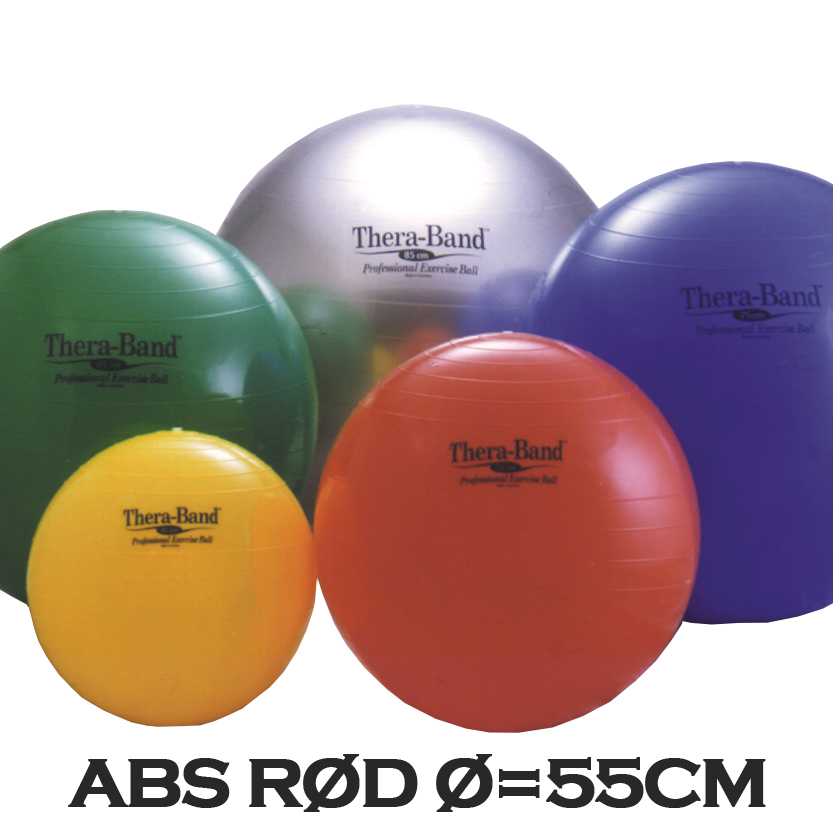 Thera-band Terapibold   Træningsbold 55cm Rød  Inkl  Abs