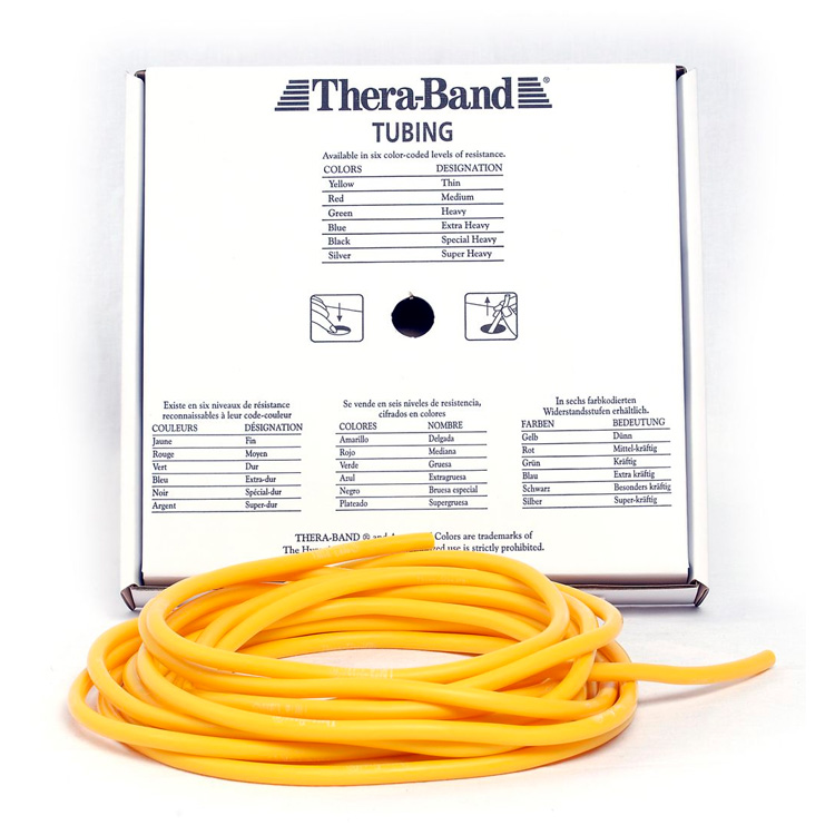 Thera-band Tubing Level   Let Træningselastik Gul 30 5m