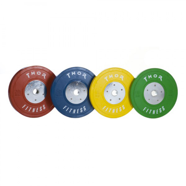 Thor Fitness Farvet Ol Bumper Vægtskiver 15kg   50mm    Stk