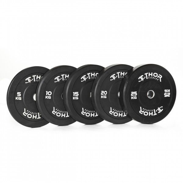 Thor Fitness Sorte Bumper Vægtskiver 10kg   50mm    Stk
